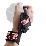 USA GEAR Professional Camera Grip Hand Strap with Floral Neoprene Design and Metal Plate - Compatible with Canon , Fujifilm , Nikon , Sony and more DSLR , Mirrorless , Point & Shoot Cameras