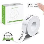 Nelko Genuine P21 Label Maker Tape, Adapted Label Print Paper, 14x75mm (0.55"x2.95"), Standard Laminated Labeling Replacement, Multipurpose of P21 Label Maker, 180 Tapes/Roll, 1 Roll, Clear