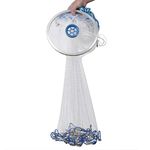 Fishing Cast Net - Portable Durable Hand Throw Fish Mesh Net Catch Fishing Network Trap Accessory(3m) Fish