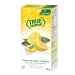 TRUE LEMON Water Enhancer, Bulk Dispenser, 0 Calorie Drink Mix Packets For Water, Sugar Free Lemon Flavoring Powder Packets, 100 Count (Pack of 1)