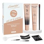 Lash Tint, Lomansa Eyelash Tint Kit Black, Eyelash & Eyebrow Dye Set, Lasts Up to 4 Weeks, Easy to Use at Home Salon