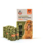 BARKBUTLER x FOFOS Poop bags for Dogs | Dog Potty picker | Leak Proof Dog poop picker | Ecofriendly dog products | Biodegradable Dog Poop Bags (Pack of 8) (136 Bags, Green)