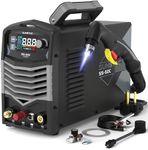 Sunstac Plasma Cutter, Non-Touch Pilot Arc 50Amps Non-High Frequency Plasma Cutting Machine with Large LCD Display 110/220V Dual Voltage IGBT Inverter 4/5 Inch Max Cut 2T/4T, for Beginners DIY