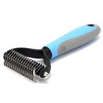 Healix Professional Dematting and Deshedding Comb Tool for Pet Grooming (Puppy Puppies Dog & Cat) Gentle Hair Brushes Shedding Cleaning Fur Lice Remover Clean Coat Accessories (Dematting Brush)