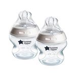 Tommee Tippee Baby Bottles, Natural Start Anti-Colic Baby Bottle, 5oz, 0-3 Months, Slow Flow Breast-Like Nipple, Self-Sterilizing, Baby Feeding Essentials, Pack of 2