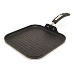 Starfrit The Rock 25cm (10") Non-Stick Grill Pan - Durable Forged Aluminium - Oven Safe - PFOA Free - Easy to Clean - Black