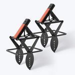 Mole Traps That Kill Better, 2 Pack Scissor Traps, Elegant Stainless Steel Black Finish