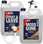 Spear and Jackson - 5L Spray and Leave Ready to Use - 5L Moss Gone Moss Killer - 2 x Long Hose Trigger Spray