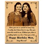 GFTBX Best Surprise Personalised Photo Frame For Mommy'S Birthday (10X8In, Wood) Wall Mount, Brown, Rectangular