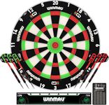 WINMAU Dart Board - Equalizer Bundle - Dartboard for kids - Dual Core Technology - Professional Training Darts Board For Juniors - Includes Dartboard, Darts Set, Oche line & Checkout card