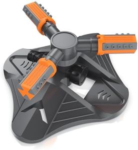 Brandson 360 Grad Kreisregner Rasensprenger 3/4 Zoll, Garten Sprinkler, Rotierender Wasser Sprinkler, Große Flächen, 3 Arm Sprenger, mit Schnellkupplung, für Bewässerungsanlagen, Rasensprinkler
