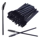 100 Pack Disposable Mascara Wands Eyelash Brush Mascara Brushes Eyelash Extension Supplies Applicator Makeup Brush Kits(black)