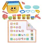 Play-Doh Picnic Shapes Starter Set, Preschool Toys for 3 Year Old Girls & Boys, Preschool Crafts, Play Food, 12 Tools & 6 Modeling Compound Colors