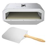 Mimiuo Portable Stove Top Pizza Oven Kit with 13" Pizza Stone and Foldable Pizza Peel - Stainless Steel Gas Grill Pizza Oven for Indoor Gas Range and Outdoor Camping Stove