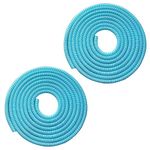 Florican Full Size 1.4 Meter (2 Pcs) Spiral Cable Protector Suitable for All iPhone/Android Mobile Charging Cables (Sky Blue)