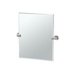 Gatco 4159SM Jewel Frameless Rectangle Mirror, Satin Nickel, 24" H