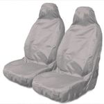 Carseatcover-UK® Heavy Duty GREY WATERPROOF Car Seat Cover Protectors AIRBAG SAFE for Front Seats