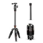 Fotopro Carbon Fiber Mini Camera Tripod with Monopod Foldable Min Size 17.5CM Lightweight Portable Travel Cabon Mini Tripod 360 Ball Head for DSLR Canon Nikon Sony Max Loads Up 12kg