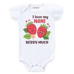 KNITROOT Nana Nani Family Special Onesies, Unisex Baby Kids Cotton Lycra Envelope Neck Half Sleeve White Romper, Bodysuit, Sleepsuit, I Love My Nani, 0-3 Months, Infant Cloths for Boys & Girls