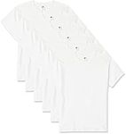 Hanes Mens Essentials Short Sleeve T-Shirt Value Pack (6-Pack) Fashion t Shirts, White, Large US