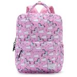 Kasgo Backpack for Girls, Lightweight Cute Toddler Backpack for School Kids Schoolbag Children's Rucksack Daypack Kindergarten Bookbag with Chest Buckle for Daily Travel Campig, Unicorn