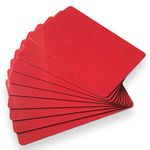 10 x NFC Visit Cards Tags | NXP Chip NTAG213 | 144 Bytes Memory | colored Hard PVC Business Cards | High Scan Strength … (red)