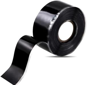 Self Fusing Silicone Tape 1 Inch x 16.4 FT Waterproof Self-Amalgamating Repair Tape for Plumbing, Hose, Pipeline & Electrical Cable Winding Emergency Leak Seal for Hot Cold Pipes (0.5mm Thickness)