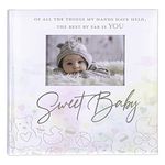 Malden International Designs 2 Up 4x6 Photo Album With Memo Writing Area Sweet Baby Watercolor Cover Book Bound White