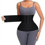 Liangliang Waist Trainer for Women, Long Waist Wrap with Loop Plus Size for Body Shape,Snatch Me Up Bandage Wrap (13feet 5.1 inches, Black)