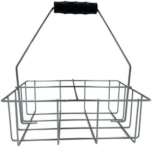 Wire Bottle Carrier for Libbey, StanPac, The Dairy Shoppe 32 and 64 oz Bottles (64 oz The Dairy Shoppe ®, 4 Cell Carrier)