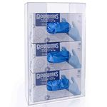 HIIMIEI Gloves Dispenser Wall Mount, Acrylic Triple Glove Box Holder, Clear Glove Box Dispenser 16.1'' X 10.2'' X 3.8'', Capacity Of 3 Glove Boxes