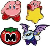 Bioworld Kirby Meta Knight and Maxim Tomato Variety 4pk Enamel Filled