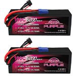 CNHL 6200mAh 4S Lipo Battery 100C 14.8V lipo Battery Hard Case with EC5 Plug for RC Car Truck Boat Tank Buggy Truggy(2 Packs)