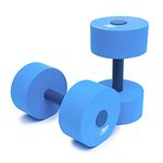 Sunlite Sports High-Density EVA-Foam Dumbbell Set, Water Weight - Soft Padded - Water Aerobics, Aqua Therapy, Pool Fitness, Water Exercise (Blue, X-Large)