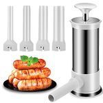 Sausage Stuffer with 4 Different Sizes Stuffing Tubes, Fast Sausage Filling,Homemade Sausage Maker, for Home Camping (2.2LB)…