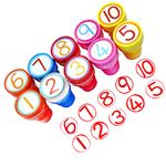 FunBlast 10 Pcs Number Stamper for Kids - Plastic Stamper Toys Art & Craft for School Supplies Toys for Kids/Boys/Girls- Multicolor