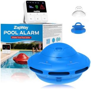 Pool Alarm with Indoor Receiver, 110dB Loud Floating Safety Pool Alarms with App Remote Control for Inground & Above Ground Pools, Blue