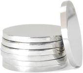 MICAIKEM 5PCS 1" Stainless Steel Coin Blanks 1/8" Thick Heavy Metal Circle Disk Tags for Engraving and Stamping