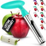 Premium Apple Corer - Easy to Use Durable Apple Corer Remover for Pears, Bell Peppers, Honeycrisp, Gala and Pink Lady Apples - Stainless Steel Best Kitchen Gadgets Cupcake Corer - Zulay Caribbean Aqua