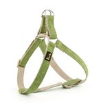 Plutus Pet Cotton Hemp Step In Dog Harness, Sustainable, Lightweight and Escape-Proof, Easy Walk Dog Harness for Puppy Small Medium and Large Dogs, Green, S