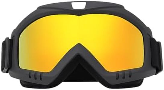 Norkmdi Motorcycle Goggles, Windproof Wide Vision Dirt Bike ATV Racing Goggles, Scratch Resistant Dustproof Motocross Riding Protective Glasses, Universal Fit (Black/Red)