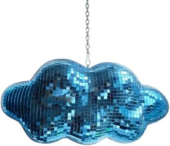 MFGDISCO Disco Ball Cloud Shaped, Cute Disco Hanging Party Mirror Ball Decor with Chain, Retro Light Reflective Disco Ball for Party Home Decor