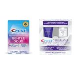 Crest 3D Whitestrips Gentle At-home Teeth Whitening Kit (14 Treatments) + Crest 3D White Brilliance Toothpaste and Whitening Gel 2 Step System