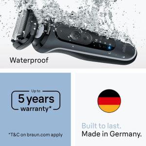 Braun Series 6 Electric Shaver – Grey, Wet & Dry