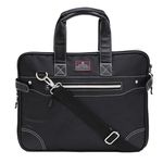 Swiss Military Premium Polyester Laptop Bag for Men, Women |Laptop Messenger Bag, Office Bag, Sling Bag with Quick Access Pockets, Adjustable Shoulder Strap| Fits up to 15.6" Laptop, Black, 12L,1