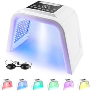 LIARTY Mascara LED Facial, 7 Colores Mascara luz LED Facial para la Piel Antienvejecimiento, Máquina de Belleza Reafirmante Antienvejecimiento, Máquina de Fototerapia PDT(BLANCO)