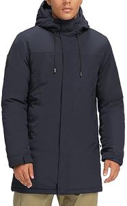 CAMELSPORTS Mens Winter Coats Long Warm Jacket with Hood Casual Quilted Puffer Parka Windproof Jackets