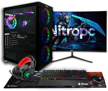 NitroPC - Pack Diamond Plus | Computer gaming completo (Intel i7 13700K 16/24 5.2GHz, RTX 3060 12GB, RAM 32GB, M2 2TB, Windows 11, RGB | WiFi, monitor 27", tastiera, mouse, cuffie) PC fisso