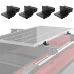 BougeRV Solar Panel T-Slot Mounting Kit Fits for Auto Cross Bars with T-Track to Secure Most 100 to 200 Watt Solar Panel, Heavy Duty Solar Panel Roof Rack Mounting Brackets DIY Off-Grid Solar Systems