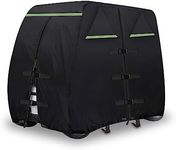 Che Yi Bao Waterproof Golf Cart Cover 210D Heavy Duty Marine Grade Fabric Oxford Fabric Fit for 4 Passengers 2 Passengers Club Car/EZGO (95 x 48x 66 inch, 210D Black)